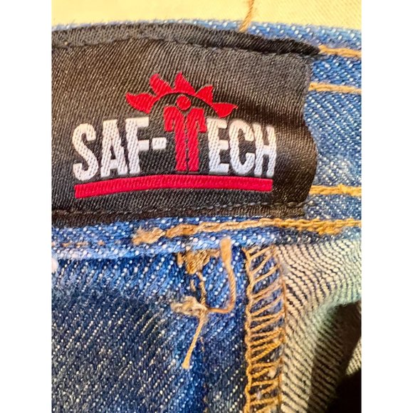 Saf-Tech Flame Resistant Carpenter Jeans HRC2 Blue Straight Leg Cotton 36x30 EUC - Picture 13 of 16